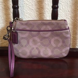 Coach ashley signature wristlet